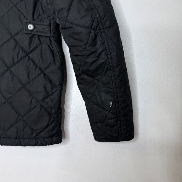 Barbour Jacket XL Black Quilted Barn Coat Equestrian Country Chore Children's - Picture 7 of 9